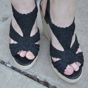WINTER SALE: NWOT Lucky Brand Lace Wedges